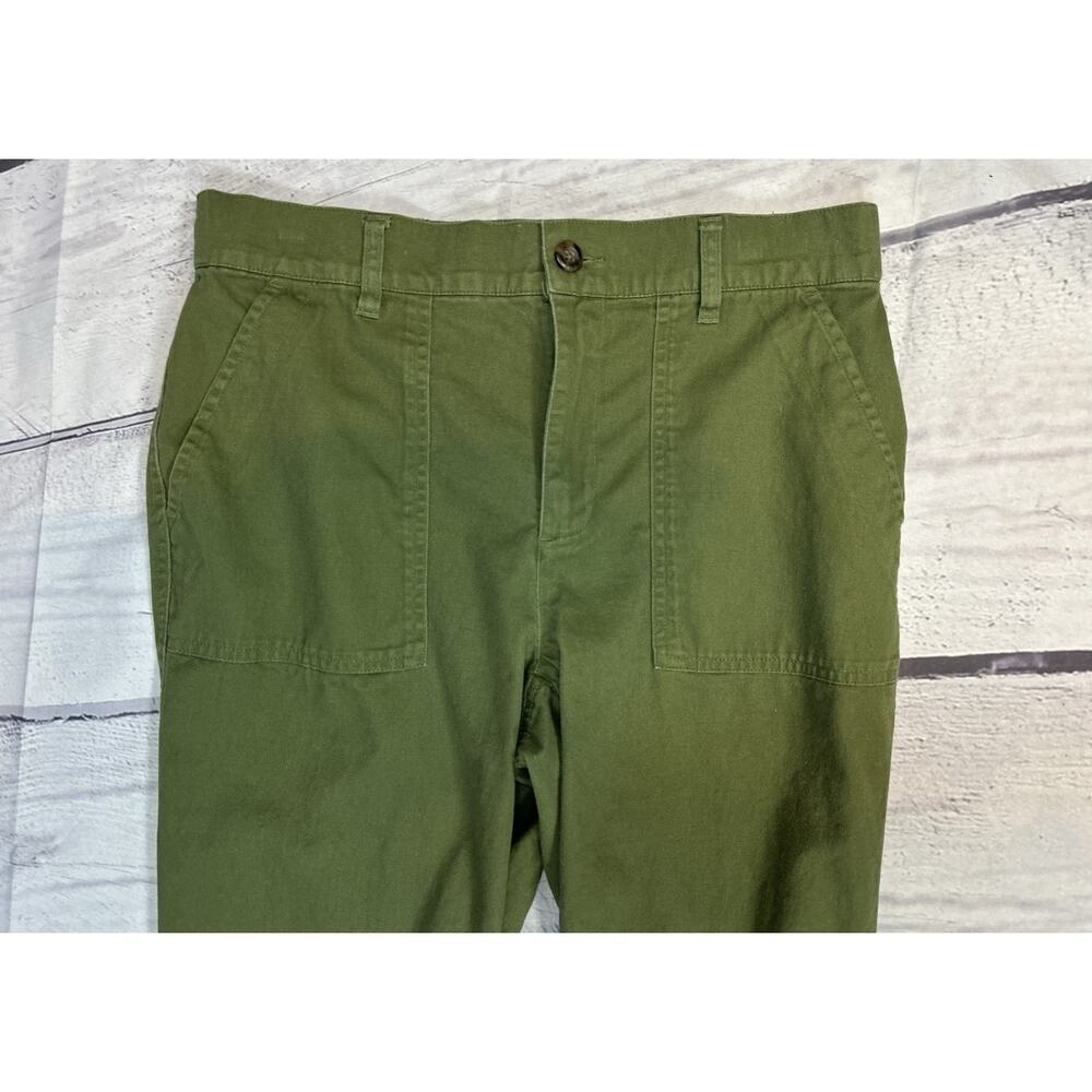 Gap Women’s Elastic Waistband Twill Jogger Pants Self-tie Olive Size M - Picture 3 of 6